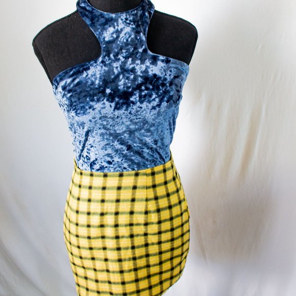 Shein Halter Suede Crop Top │Blue│Small - Picture 4 of 4